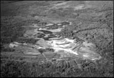 An aerial view of Delene's preserve.
