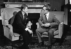 Ronald Reagan with Larry Reed