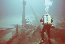 Underwater photo of Farnan wreckage