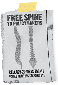 Free spine advertisement