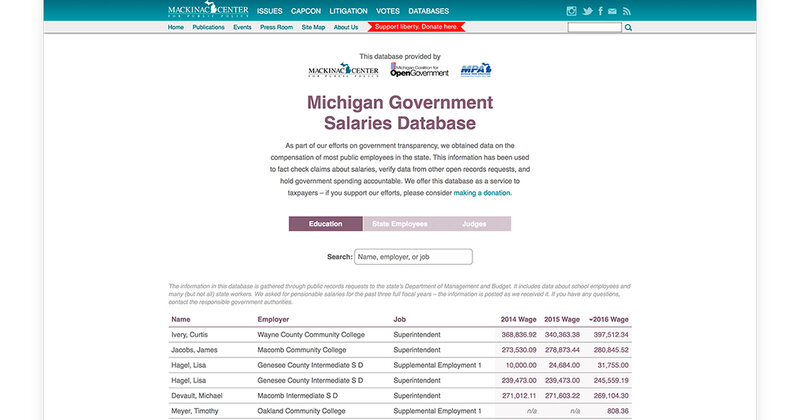 Michigan Government Salaries Database Shows Value Of Transparency ...