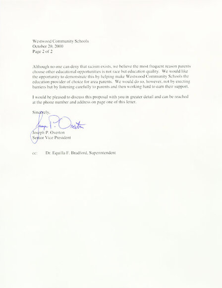 Letter to the Westwood Community Schools Board of Education – Mackinac ...